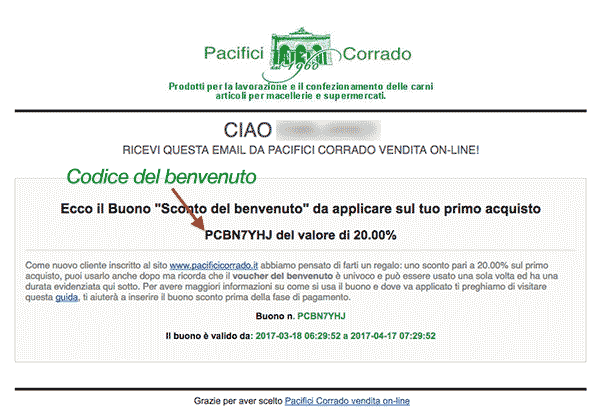 emai lcon il buono sconto
