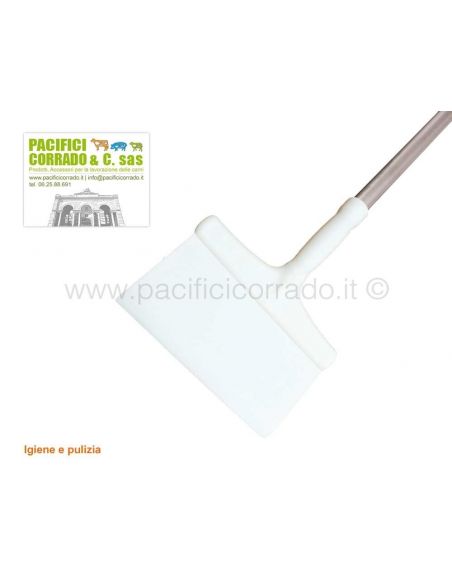 raschietto da pavimento 150 cm bianco con manico alluminio