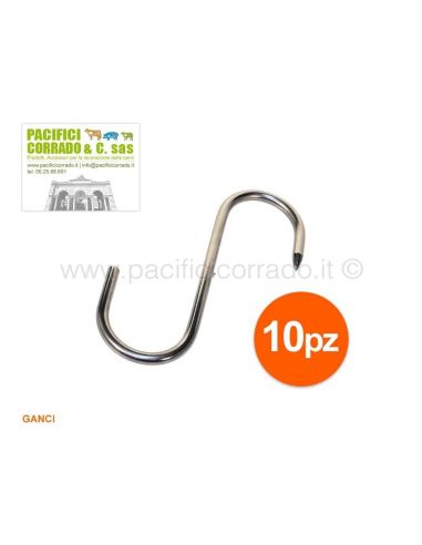 Ganci per macelleria inox confezione 10 pezzi Ganci per macelleria inox confezione 10 pezzi
