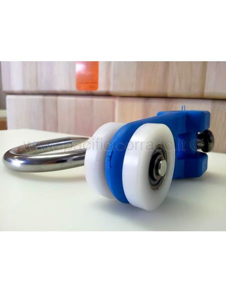 Carrucolina Fl Nylon 240 X 12 Con Gancio Inox