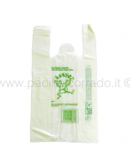 Shopper biodegradabili mini 23 + 14 x 45 cm 500 pz