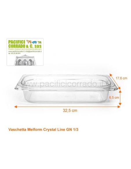 Vaschetta diamond in policarbonato Melform Crystal Line
