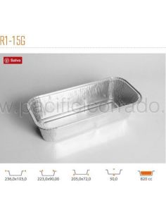 Icont - Vaschette alluminio polpettone 236x103x50h contenitori per alimenti 2