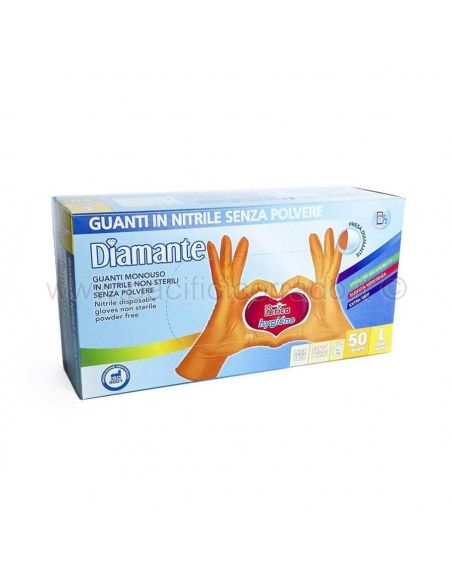 GUANTI GIALLI NITRILE LEGGERI 1 PAIO