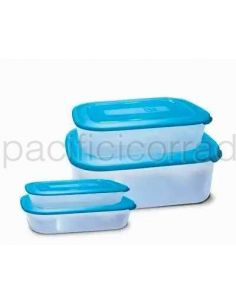 Giganplast - 3 Contenitori sottovuoto "service" rettangolare cm 39x30x13 h lt.10