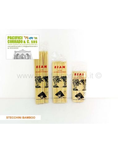 Stecchini bamboo cm 20 ø 2.5 mm cf 100pz