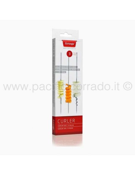 Triangle Curler set con tre decoratori per alimenti