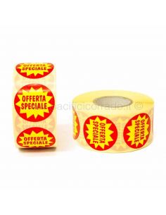 Etichette adesive gialle rotoli da 1000 pezzi