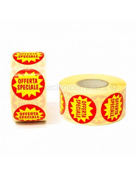 Etichette adesive gialle rotoli da 1000 pezzi