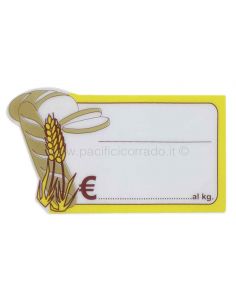 Globalte - Segnaprezzo sagomato “Pane” 140 x 80 mm in PVC 2