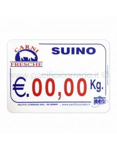 segnaprezzi da banco per macellerie suino