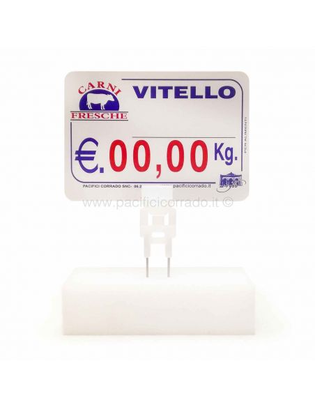 Cartellino segnaprezzi per Macellerie "Vitello"