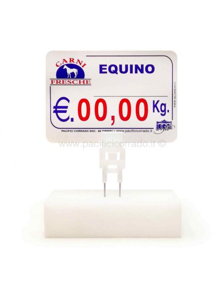 Cartellino segnaprezzi per Macellerie "Equino"