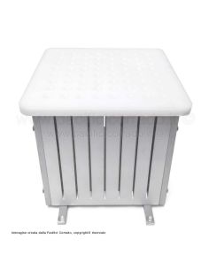 Cubo taglia Spiedini larghi 2cm da 64pz in alluminio e polietilene