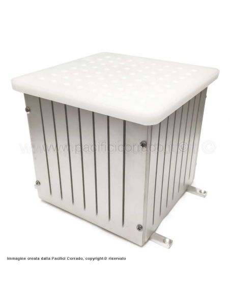 Cubo taglia Spiedini larghi 2cm da 64pz in alluminio e polietilene