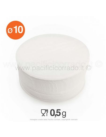 Dischi per hamburger da 500 g in carta forno colore bianco