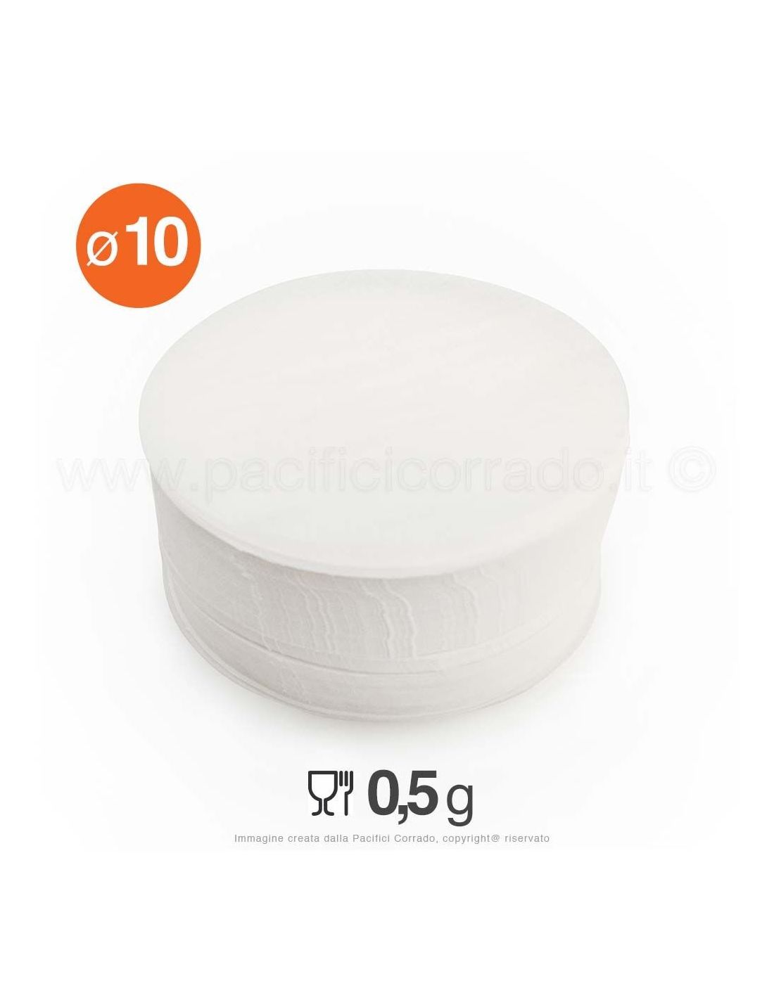 Dischi per hamburger in carta forno colore bianco conf. da 500g