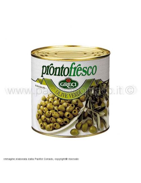 Greci – Olive verdi denocciolate 2600 g prontofresco