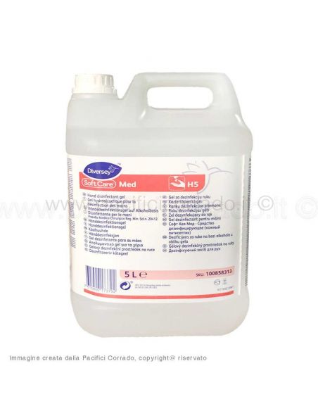 tanica 5 l disinfettante per mani vista anteriore tanica 5 l disinfettante per mani vista anteriore