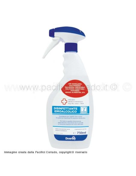 disinfettante idroalcolico da 750 ml per superfici dure