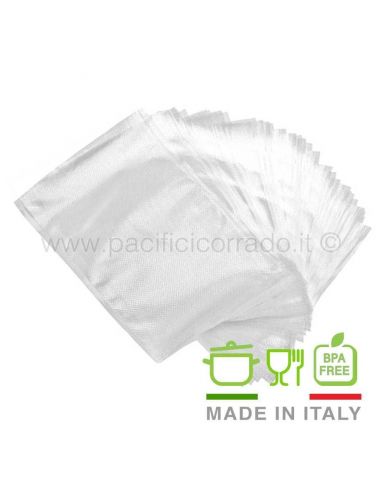 300 SACCHETTI SOTTOVUOTO PER ALIMENTI BUSTE GOFFRATI 20X30 GOFFRATO M.ITALY