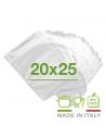 100 Sacchetti sottovuoto 20x25 cm goffrati per alimenti 105 micron