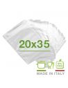 100 Sacchetti sottovuoto 20x35 cm goffrati per alimenti 105 micron