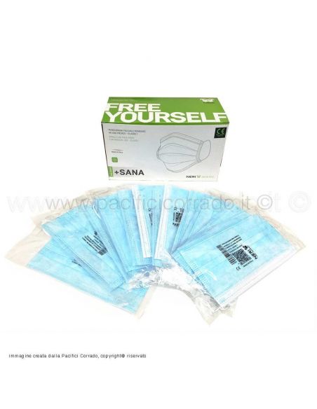 Neri 50 Mascherine chirurgiche sigillate singolarmente Neri 50 Mascherine chirurgiche sigillate singolarmente