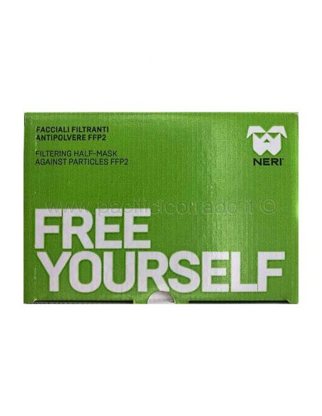 confezione delle mascherine FFP2 vista dall'alto confezione delle mascherine FFP2 vista dall'alto