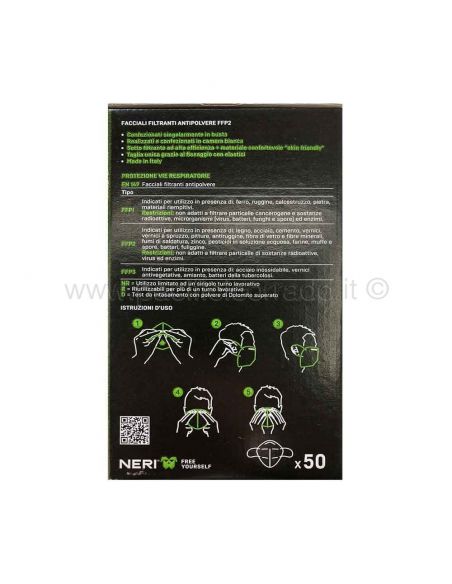 confezione delle mascherine FFP2 vista laterale confezione delle mascherine FFP2 vista laterale