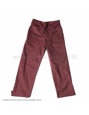 pantalone chef gessato colore bordeaux taglie varie