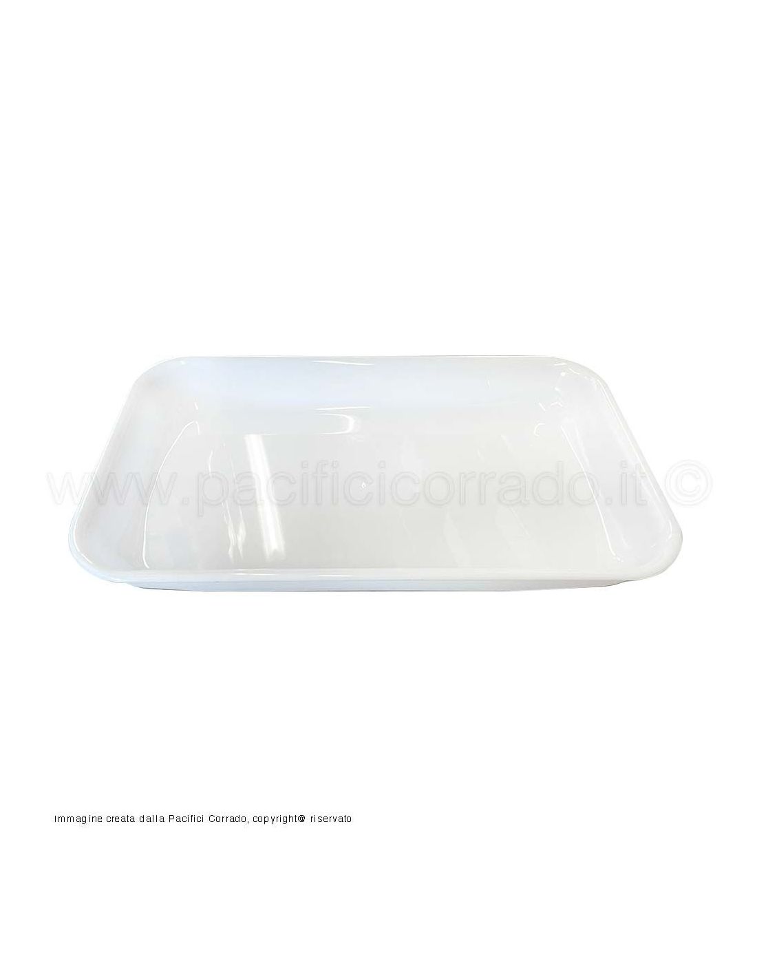 piatto da esposizione bancone frigo in met  misura 420x240x45 mm colore bianco
