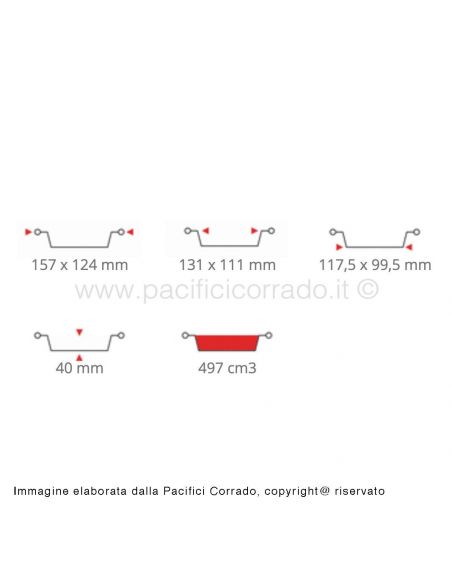 Contital linea Eclipse contenitore 1 porzione riciclabili al 100% in alluminio nero e oro 1 porzione