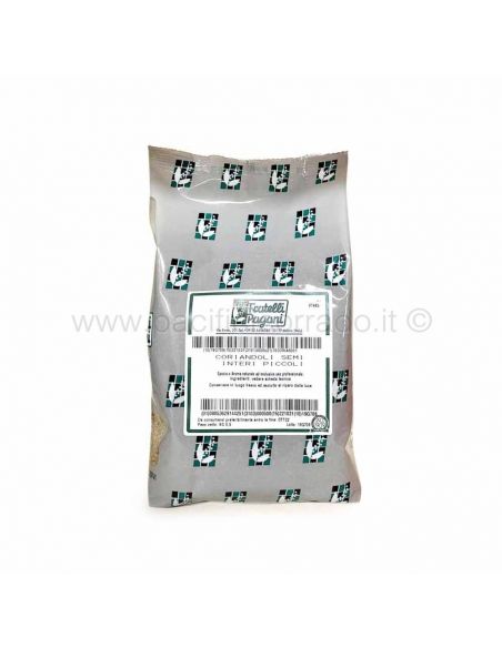 Busta da 500 g di coriandolo in semi interi della fratelli pagani Busta da 500 g di coriandolo in semi interi della fratelli pagani