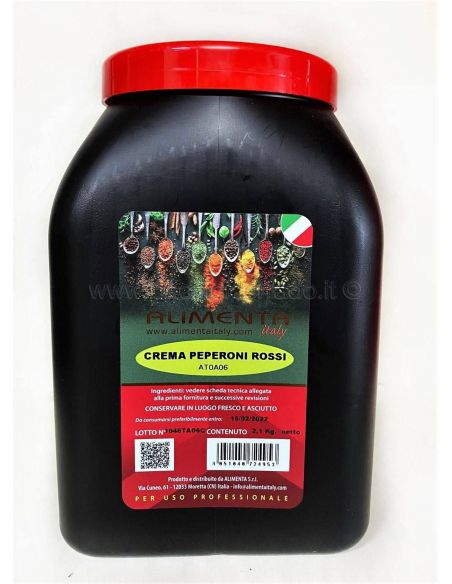 Alimenta - Crema ai peperoni rossi mastello da kg 2,1