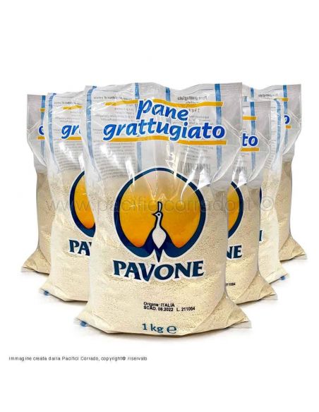 6 confezioni di pangrattato pavone da 1kg ciascuna