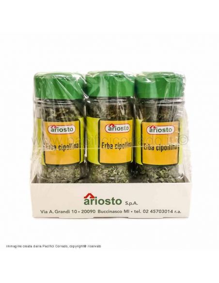 Ariosto erba cipollina in barattoli 7g confezione da 6 pz vista laterale