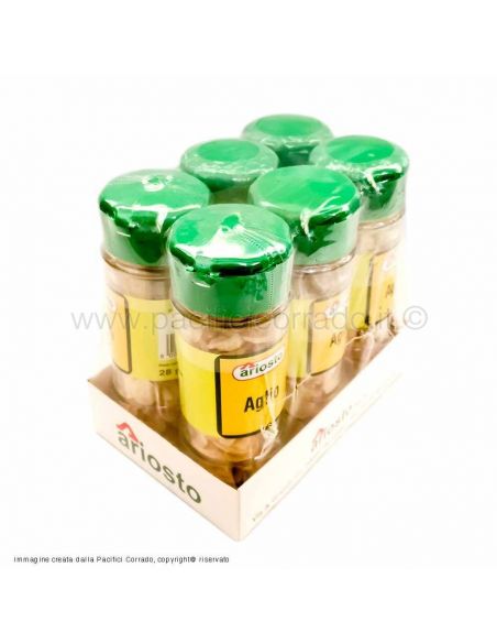 Ariosto aglio a fette in barattoli 28g confezione da 6pz Ariosto aglio a fette in barattoli 28g confezione da 6pz