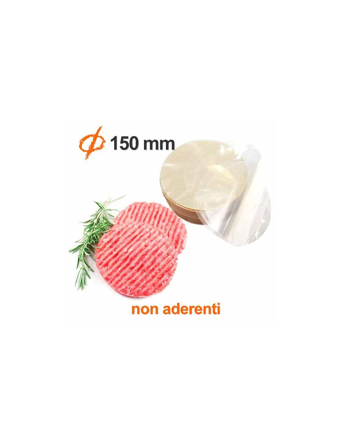 Vertes 130 mm Dischi per hamburger 1000 Pezzi, 130mm Diametro, Rivestimento di cera, Sicurezza alimentare 
