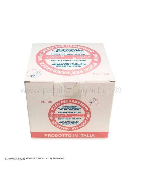 Dischi per hamburger da 500g colore rosa 100mm