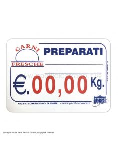 Cartellino segnaprezzi da banco per Macellerie per preparati