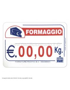 Cartellino segnaprezzi da banco per Macellerie FORMAGGIO