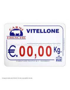 Cartellino segnaprezzi da banco per Macellerie VITELLONE