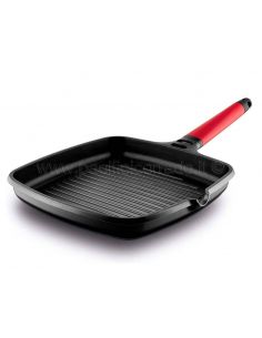 Castey – Piastra Grill a induzione con manico smontabile L 27