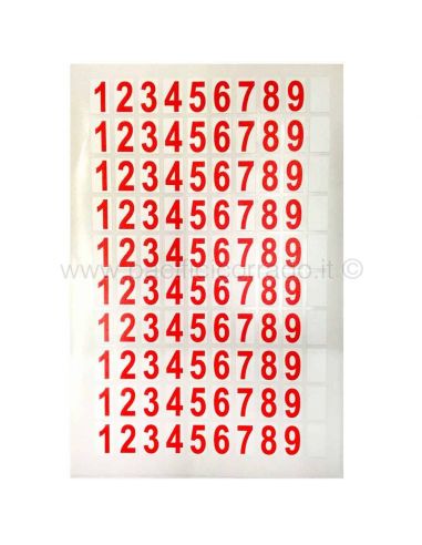 Numeri adesivi per cartellini segnaprezzi