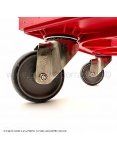 Carrello cm 62x42x16,5h colore rosso con ruote gommate 2