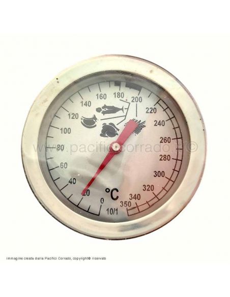 Termometro in acciaio inox a sonda con molla per fissaggio