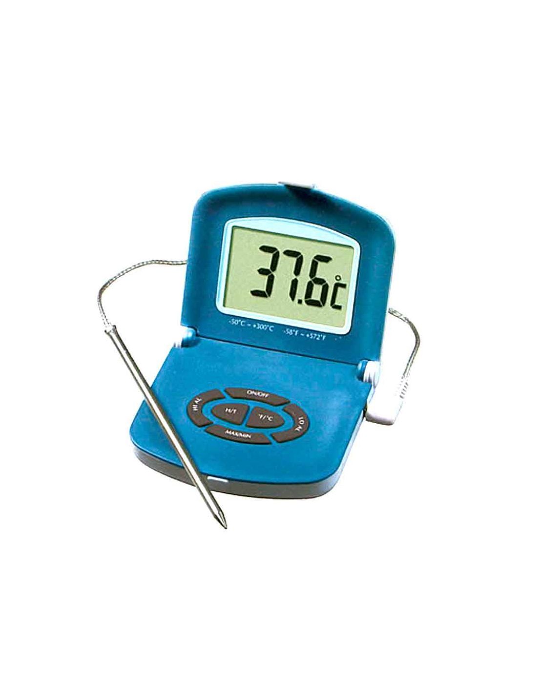 Termometro con sonda e cavo in acciaio inox ideale per le misurazioni nel  forno