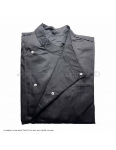 giacca da chef professionale nera in poliestere e cotone 2