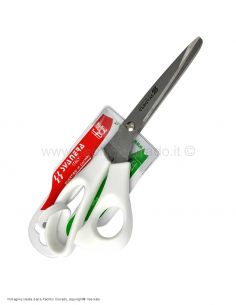 Svanera - forbice Jo 22 cm in acciaio manico bianco
